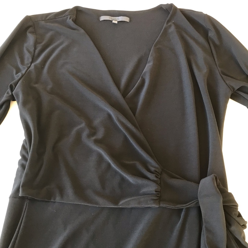 NWOT CASSIS small beautiful wrap black dress